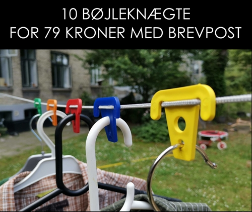10 bøjleknægte inklusive forsendelse med brevpost til 79 kroner (Leveres kun til adresser i Danmark)